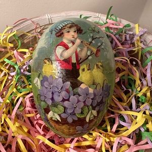 Vintage German papier-mache Easter egg